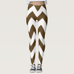 Pecan Neutral Chevrons Leggings