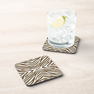 Pecan Neutral Zebra Coaster