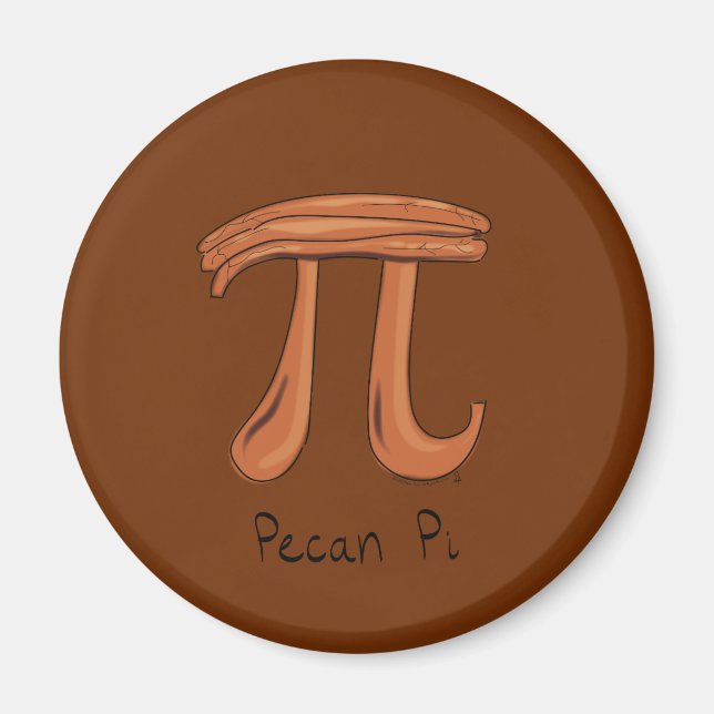 Pecan Pi Cute Math Pi Day Magnet (Devant)