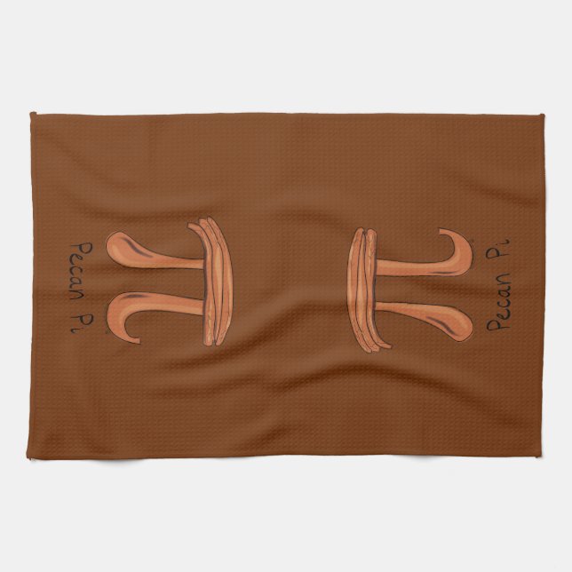 Pecan Pi Cute Math Pi Day Pie Cuisine Serviette de (Horizontal)