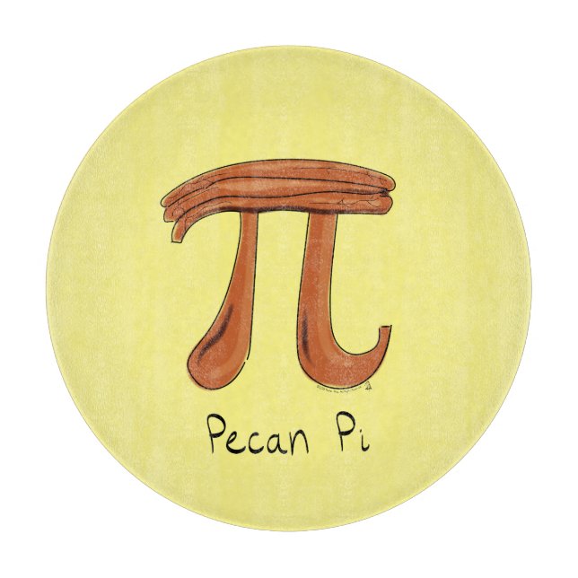 Pecan Pi Cute Math Pi Day Pie Cutting Board (Front)