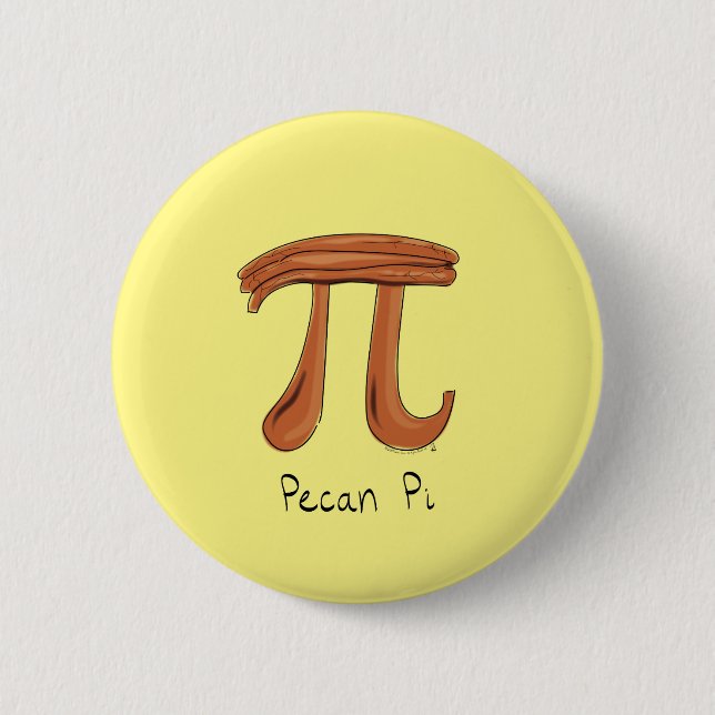 Pecan Pi Symbol Cute Math Teacher Gift 2 Inch Round Button (Front)