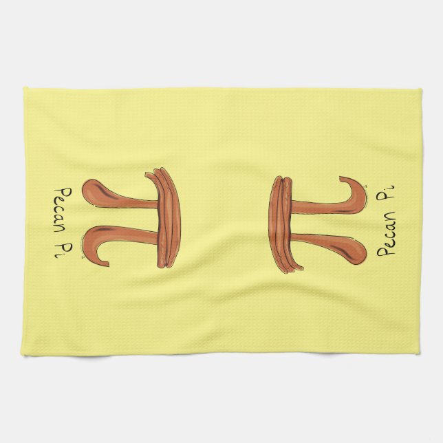 Pecan Pi Symbol Cute Math Teacher Gift Kitchen Towel (Horizontal)