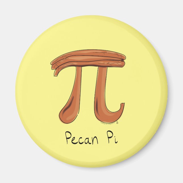 Pecan Pi Symbol Cute Math Teacher Gift Magnet (Front)