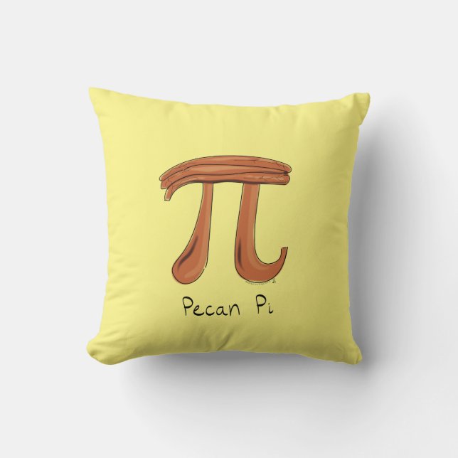 Pecan Pi Symbol Math Teacher Throw Pillow (Front)