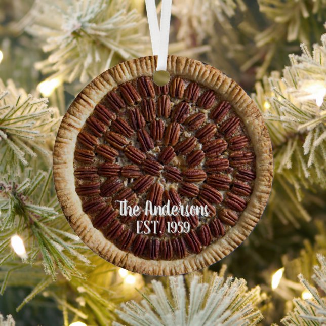 Pecan Pie Pie Baker Personalized Metal Ornament (Insitu)