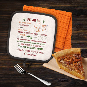 Pecan Pie Recipe Pot Holder