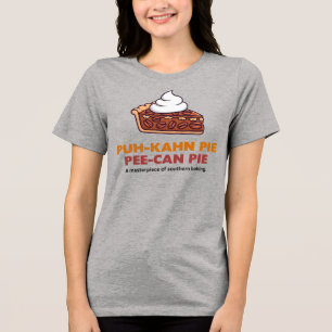 Pecan Pie Slice with Whipped Cream Tri-Blend Shirt
