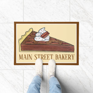 Pecan Pie Tart Southern Christmas Dessert Bakery Doormat
