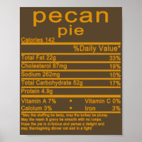 pecan pie thanksgiving Nutrition Facts T-Shirt