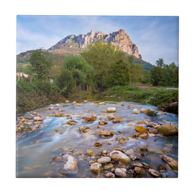 Pech de Bugarach | Corbieres Mountains Tile (Front)