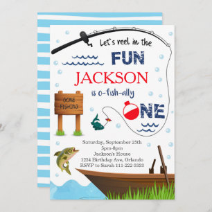 Pêche 1er anniversaire O-Fish-Ally Un Invitation