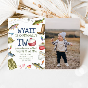 Pêche 2e anniversaire Invitation photo