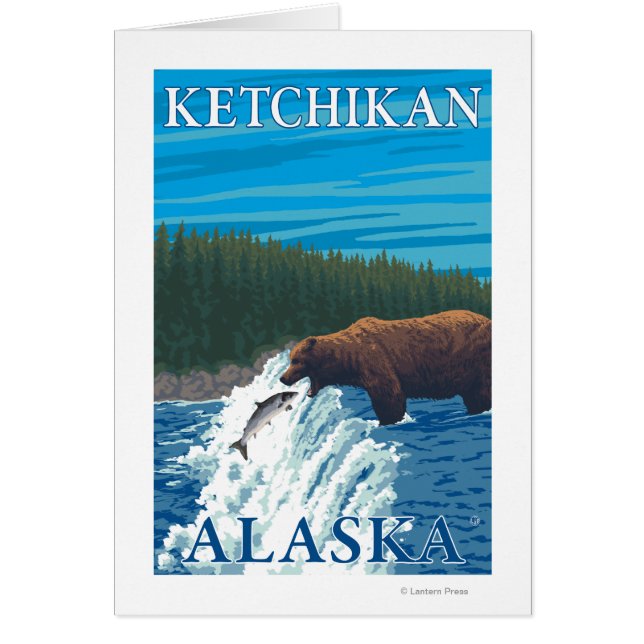 Pêche à l'ours dans la rivière - Ketchikan, Alaska (Devant)