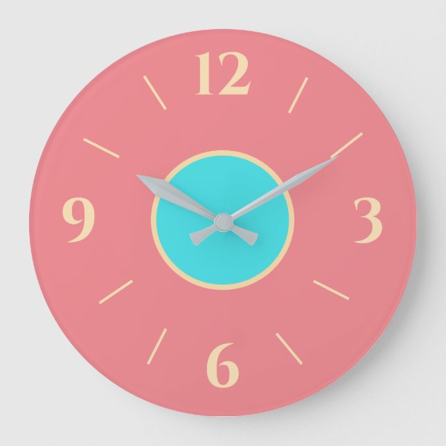 Pêche avec Aqua Center et Lemon No's Wall Horloge (Recto)