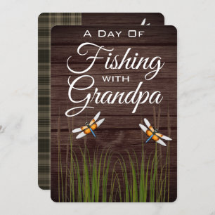 Pêche avec grand-père Invitation