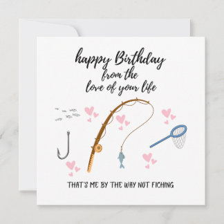Pêche Carte d'anniversaire Poisson Carte d'anniver