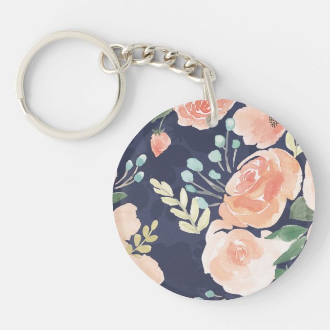 Pêche de floraison du plaisir | et roses et pavots (Devant)