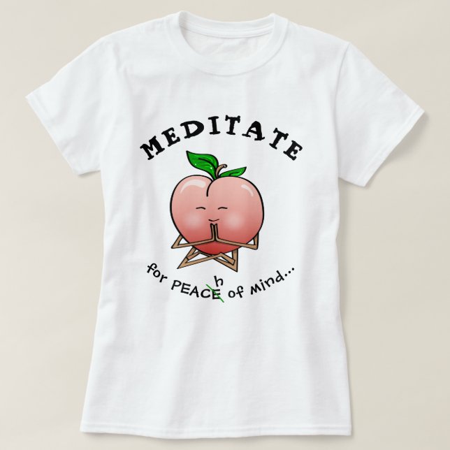 Pêche drôle de méditation des T-shirts | de fruit (Design devant)