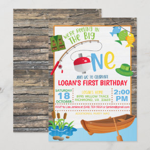 Pêche Invitation d'anniversaire - Le Big One