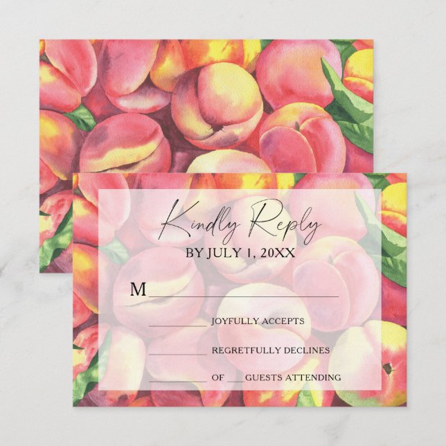 Pêche - Mariage carte RSVP (Devant / Derrière)