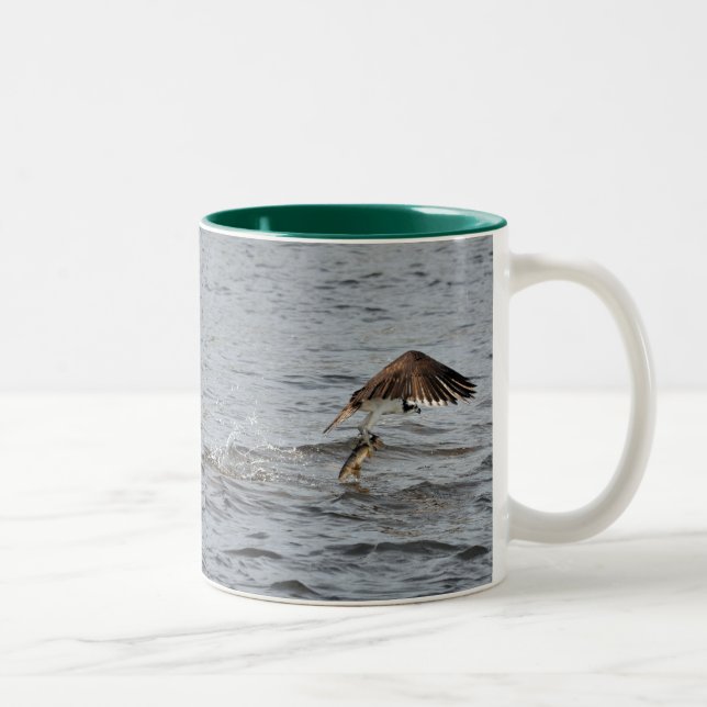 Pêche Osprey & Walleye Wildlife Photo Mug (Droit)