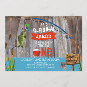 Pêche Outdoorsman thème Anniversaire Invitation