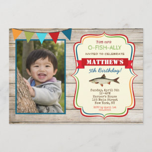 Pêche Photo Invitations Anniversaire
