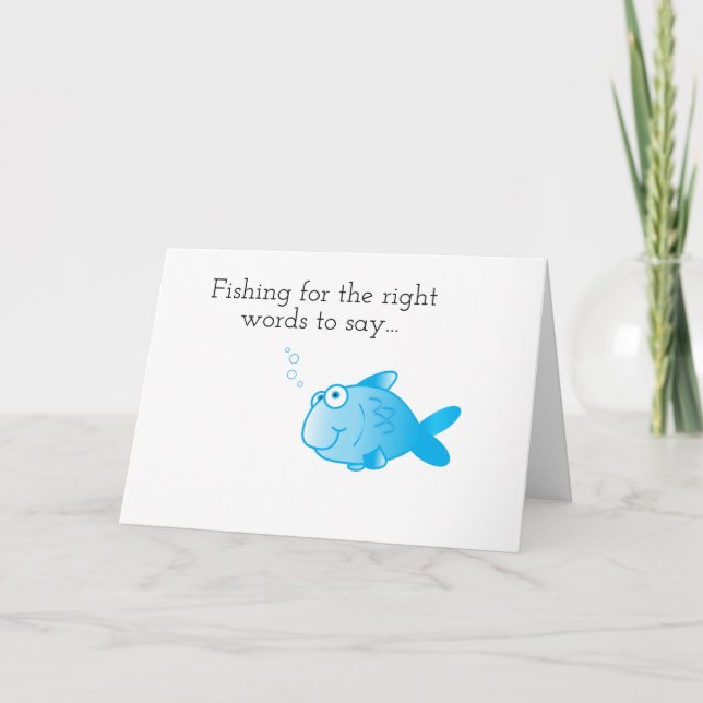 Pêche pour la carte de mots (Devant)