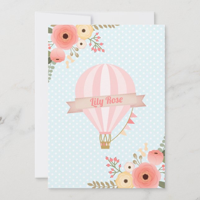 Pêcher Floral Haut Et Éloigné Invitation Anniversa (Dos)