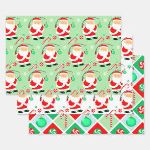 Pêcheur de Noël Papier cadeau d'enveloppement