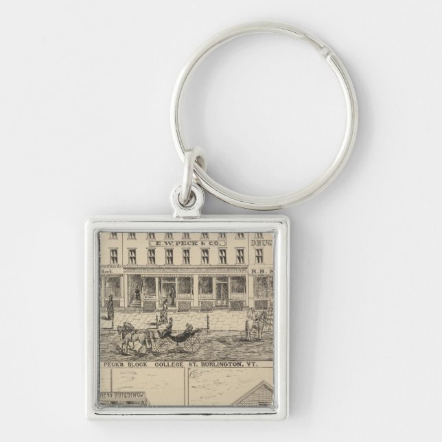 Peck's Block Keychain (Front)