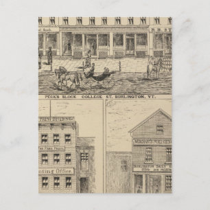 Peck's Block Postcard