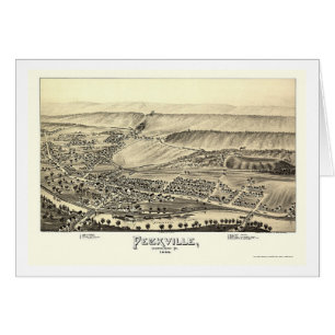 Peckville, carte panoramique de PA - 1892