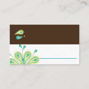 Pecock custom place card