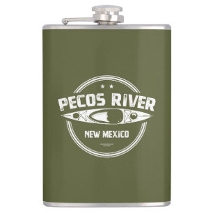 Pecos River New Mexico Kayaking Hip Flask