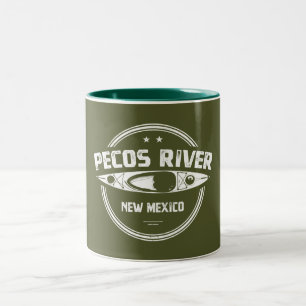 Pecos River New Mexico Kayaking Two-Tone Coffee Mug