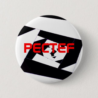pectef logob&w, PECTEF 2 Inch Round Button