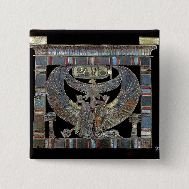 Pectoral of Ramesses II  New Kingdom 2 Inch Square Button (Front)