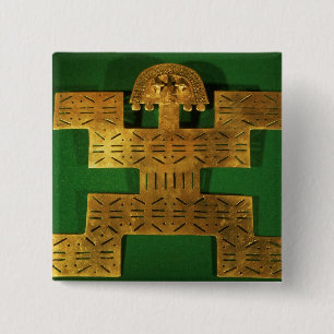 Pectoral ornament of the Tolima Region 2 Inch Square Button