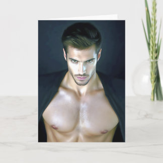 Pectoral Perfection Hot Guy Carte de voeux