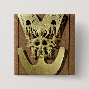 Pectoral, Quimbaya 2 Inch Square Button