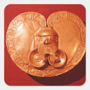 Pectoral with a human face square sticker
