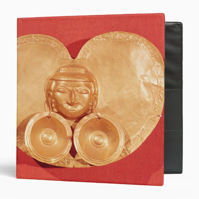 Pectoral with a human face wearing earrings binder (Front/Inside)