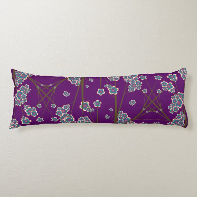 Peculiar Branches Amethyst Body Pillow (Front)