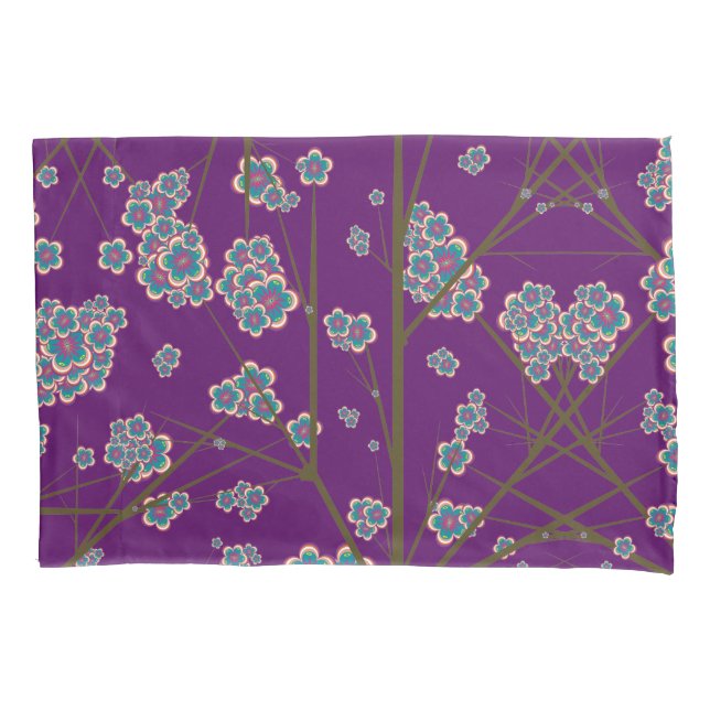 Peculiar Branches Amethyst Pillowcases (2 Sizes) (Front-Left)