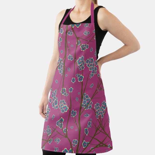 Peculiar Branches Boysenberry Large Apron (Insitu)