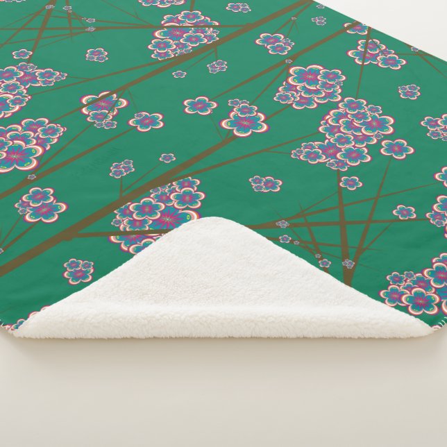 Peculiar Branches Sherpa Blanket (3/4)