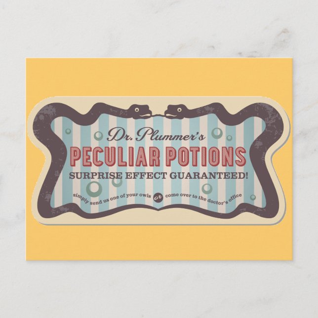 Peculiar Potions Postcard (Front)