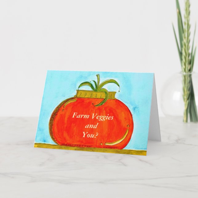 PedagogyGreetings: Pure Tomato (Customizable) Card (Front)
